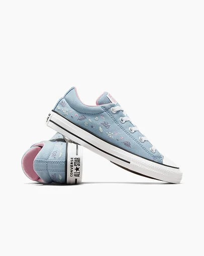 Blue / Pink Converse Chuck Taylor All Star Street Tiny Florals Kids' Sneakers Canada | C-56342799
