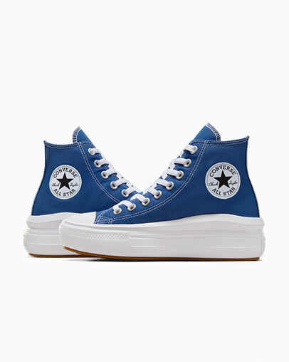 Blue / White / Black Converse Chuck Taylor All Star Move Women Platform Shoes Canada | C-26840799