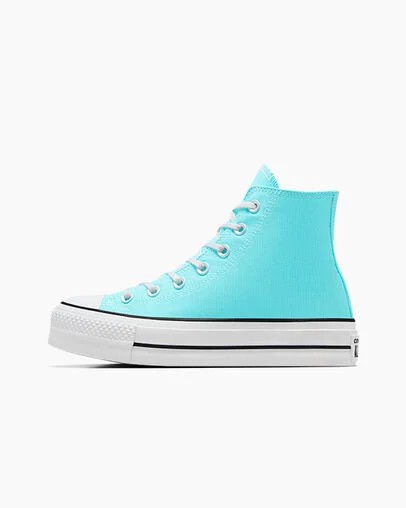 Blue / White / Black Converse Chuck Taylor All Star Lift Platform Women Canvas Shoes Canada | C-57360219
