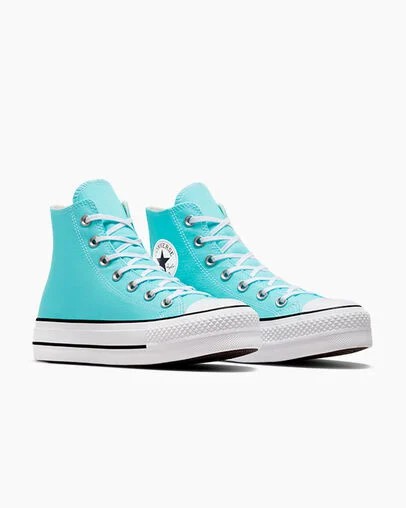 Blue / White / Black Converse Chuck Taylor All Star Lift Platform Women Canvas Shoes Canada | C-57360219
