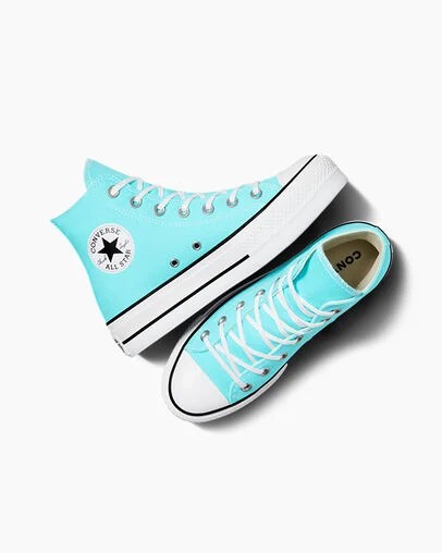 Blue / White / Black Converse Chuck Taylor All Star Lift Platform Women Canvas Shoes Canada | C-57360219