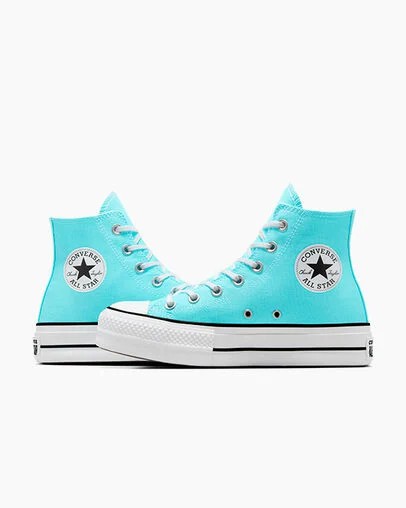 Blue / White / Black Converse Chuck Taylor All Star Lift Platform Women Canvas Shoes Canada | C-57360219