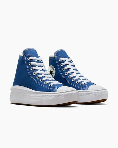 Blue / White / Black Converse Chuck Taylor All Star Move Men Platform Shoes Canada | C-03486959