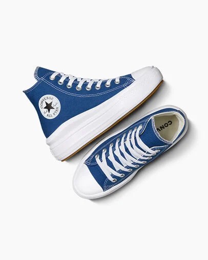 Blue / White / Black Converse Chuck Taylor All Star Move Men Platform Shoes Canada | C-03486959