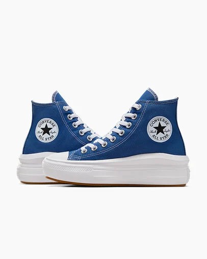 Blue / White / Black Converse Chuck Taylor All Star Move Men Platform Shoes Canada | C-03486959