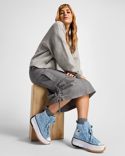 Blue / White / Black Converse Run Star Hike Women Platform Shoes Canada | C-50917649