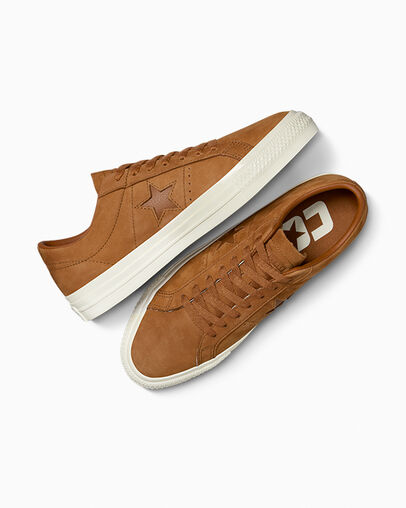 Brown Converse CONS One Star Pro Nubuck Men Tennis Shoes Canada | C-69428019