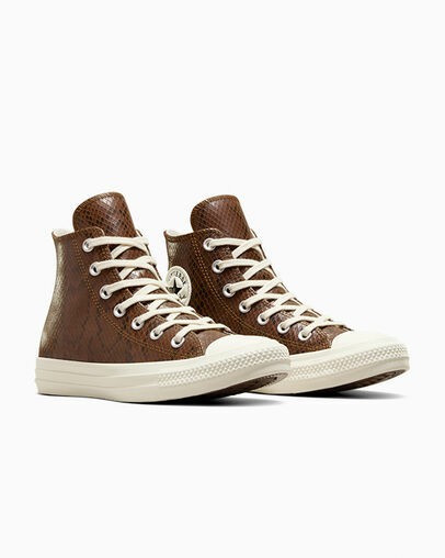 Brown Converse Chuck Taylor All Star Snakeskin Print Women Sneakers Canada | C-15260399