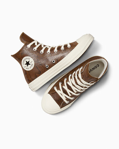 Brown Converse Chuck Taylor All Star Snakeskin Print Women Sneakers Canada | C-15260399