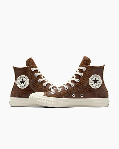 Brown Converse Chuck Taylor All Star Snakeskin Print Women Sneakers Canada | C-15260399