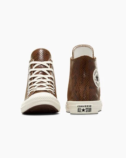 Brown Converse Chuck Taylor All Star Snakeskin Print Women Sneakers Canada | C-56832109