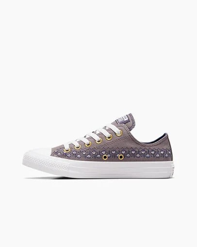 Brown / Brown / White Converse Chuck Taylor All Star Embroidered Florals Women Sneakers Canada | C-41285979