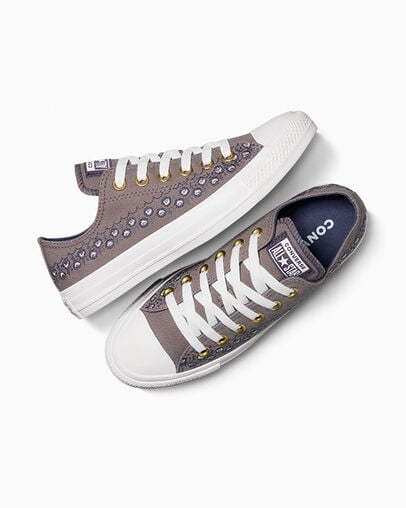 Brown / Brown / White Converse Chuck Taylor All Star Embroidered Florals Women Sneakers Canada | C-41285979
