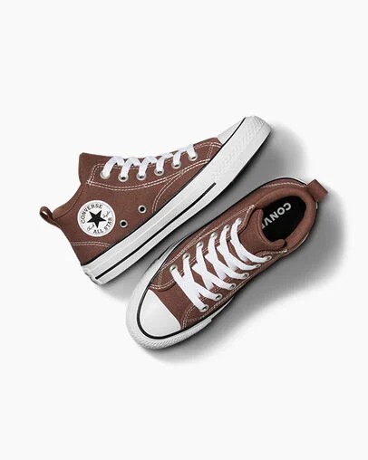 Brown / White / Black Converse Chuck Taylor All Star Malden Street Kids' Boots Canada | C-42790169