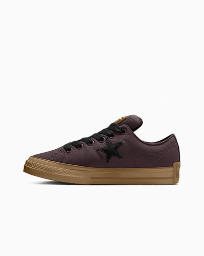 Burgundy / Black Converse One Star Puff Women Skate Shoes Canada | C-65418029