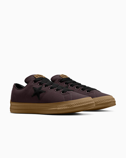 Burgundy / Black Converse One Star Puff Women Skate Shoes Canada | C-65418029