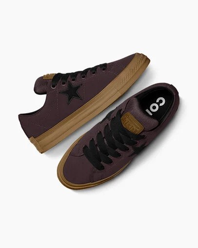 Burgundy / Black Converse One Star Puff Women Skate Shoes Canada | C-65418029