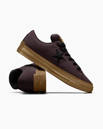 Burgundy / Black Converse One Star Puff Women Skate Shoes Canada | C-65418029