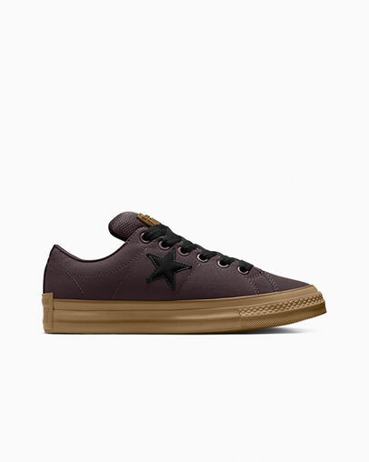 Burgundy / Black Converse One Star Puff Women Skate Shoes Canada | C-65418029