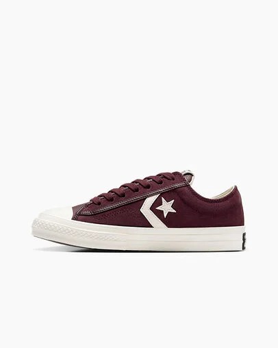 Burgundy / Purple / Black Converse Star Player 76 Suede Men Skate Shoes Canada | C-09526379