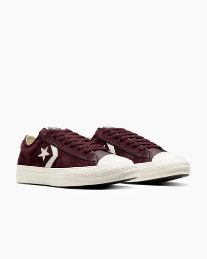 Burgundy / Purple / Black Converse Star Player 76 Suede Men Skate Shoes Canada | C-09526379