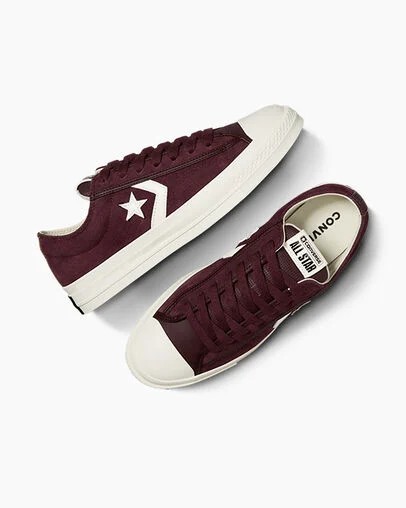 Burgundy / Purple / Black Converse Star Player 76 Suede Men Skate Shoes Canada | C-09526379
