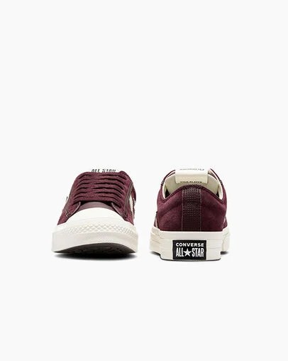 Burgundy / Purple / Black Converse Star Player 76 Suede Men Skate Shoes Canada | C-09526379