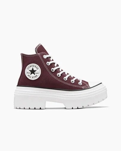 Burgundy / White / Black Converse Chuck Taylor All Star Lugged Heel Platform Women Boots Canada | C-40356179