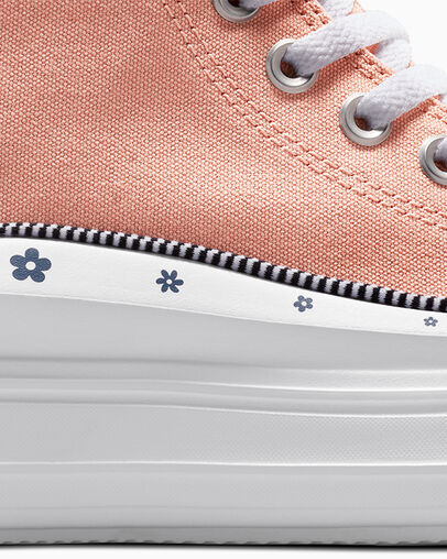 Coral / White Converse Chuck Taylor All Star Move Women Platform Shoes Canada | C-54791829