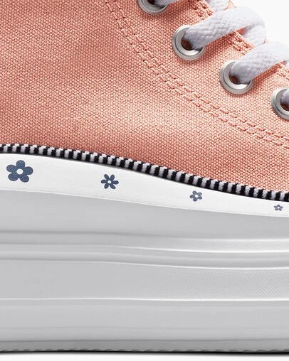 Coral / White Converse Chuck Taylor All Star Move Women Platform Shoes Canada | C-86143059
