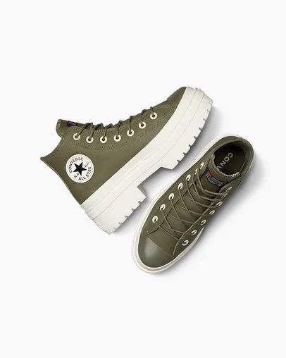 Dark Green / Black Converse Chuck Taylor All Star Lugged Heel Platform Waterproof Women Boots Canada | C-45629089