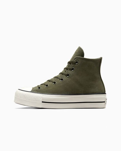 Dark Green / Black Converse Chuck Taylor All Star Lift Women Platform Shoes Canada | C-85196079