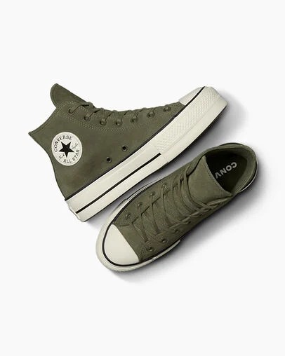 Dark Green / Black Converse Chuck Taylor All Star Lift Women Platform Shoes Canada | C-85196079