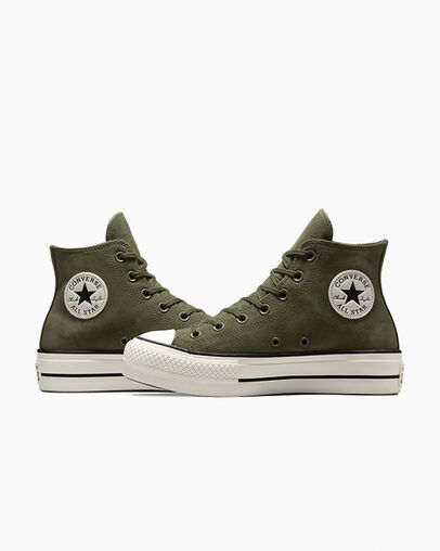Dark Green / Black Converse Chuck Taylor All Star Lift Women Platform Shoes Canada | C-85196079