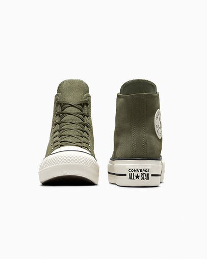 Dark Green / Black Converse Chuck Taylor All Star Lift Women Platform Shoes Canada | C-85196079