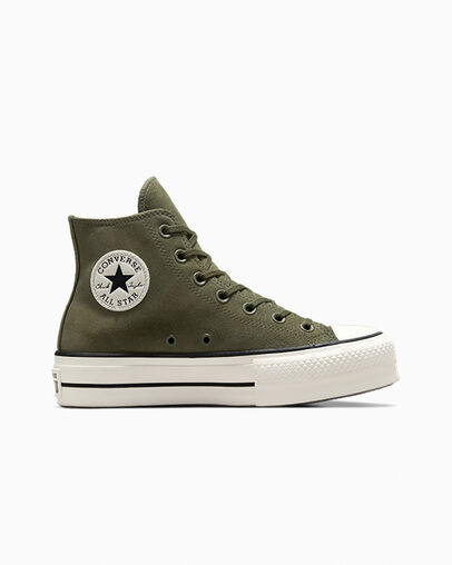 Dark Green / Black Converse Chuck Taylor All Star Lift Women Platform Shoes Canada | C-85196079