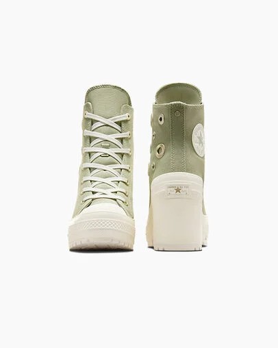 Dark Green / Gold Converse Chuck 70 De Luxe Heel Women Platform Shoes Canada | C-27431609