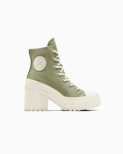 Dark Green / Gold Converse Chuck 70 De Luxe Heel Women Platform Shoes Canada | C-27431609
