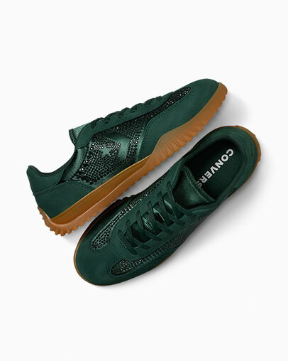 Deep Turquoise / White / Multicolor Converse Run Star Swarovski® Crystals Women Trainers Canada | C-96413879