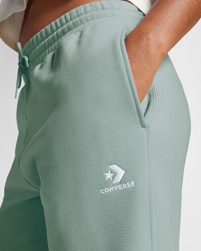 Green Converse Go-To Embroidered Star Chevron Standard-Fit Men Sweatpants Canada | C-35862749