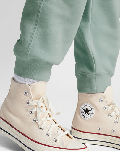 Green Converse Go-To Embroidered Star Chevron Standard-Fit Men Sweatpants Canada | C-35862749