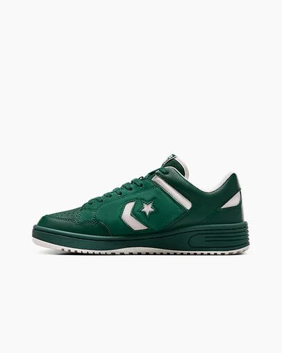 Green Converse Weapon Leather Men Basketball Shoes Canada | C-19367859
