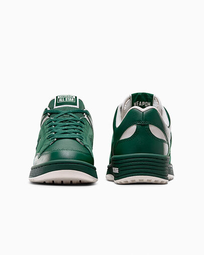 Green Converse Weapon Leather Men Basketball Shoes Canada | C-19367859