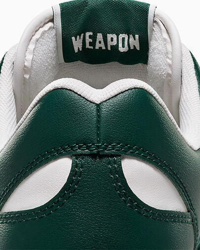Green Converse Weapon Leather Women Basketball Shoes Canada | C-01659479
