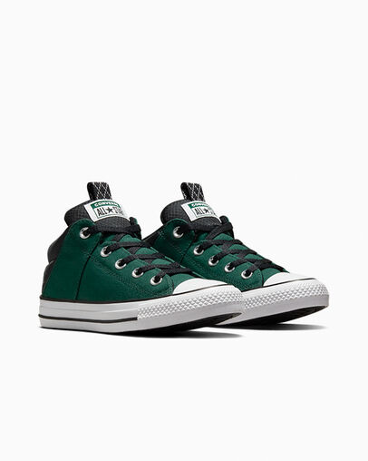 Green / Black / White Converse Chuck Taylor All Star Axel Sporty Kids' Boots Canada | C-76951329