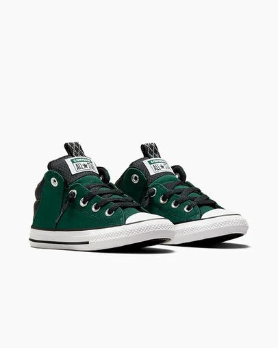 Green / Black / White Converse Chuck Taylor All Star Axel Sporty Easy-On Kids' Boots Canada | C-49603759
