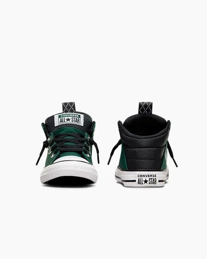 Green / Black / White Converse Chuck Taylor All Star Axel Sporty Easy-On Kids' Boots Canada | C-49603759