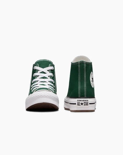 Green / White / Beige White Converse Chuck Taylor All Star EVA Lift Kids' Platform Shoes Canada | C-18632579