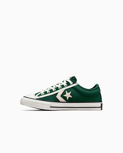 Green / White / Black Converse Star Player 76 Luxe Kids' Sneakers Canada | C-92637509