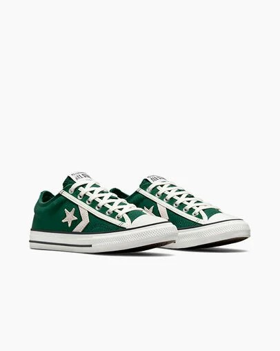 Green / White / Black Converse Star Player 76 Luxe Kids' Sneakers Canada | C-92637509